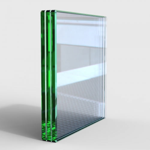 Triple laminated glass